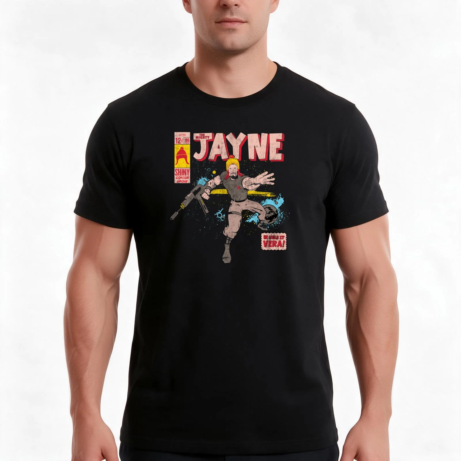 The Mighty Jayne T-Shirt Summer Casual Cotton Tee Oversized Streetwear Tops Vintage Graphic Print Loose Fit Short Sleeve