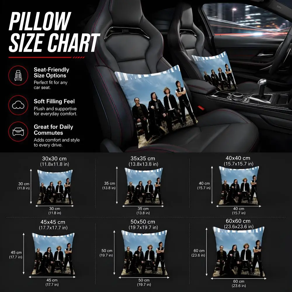 M-Mumiy T-Troll Band Cushion Cover 1pc Square Throw Pillow Cover Soft Fabric Removable Washable Couch Bed Chair