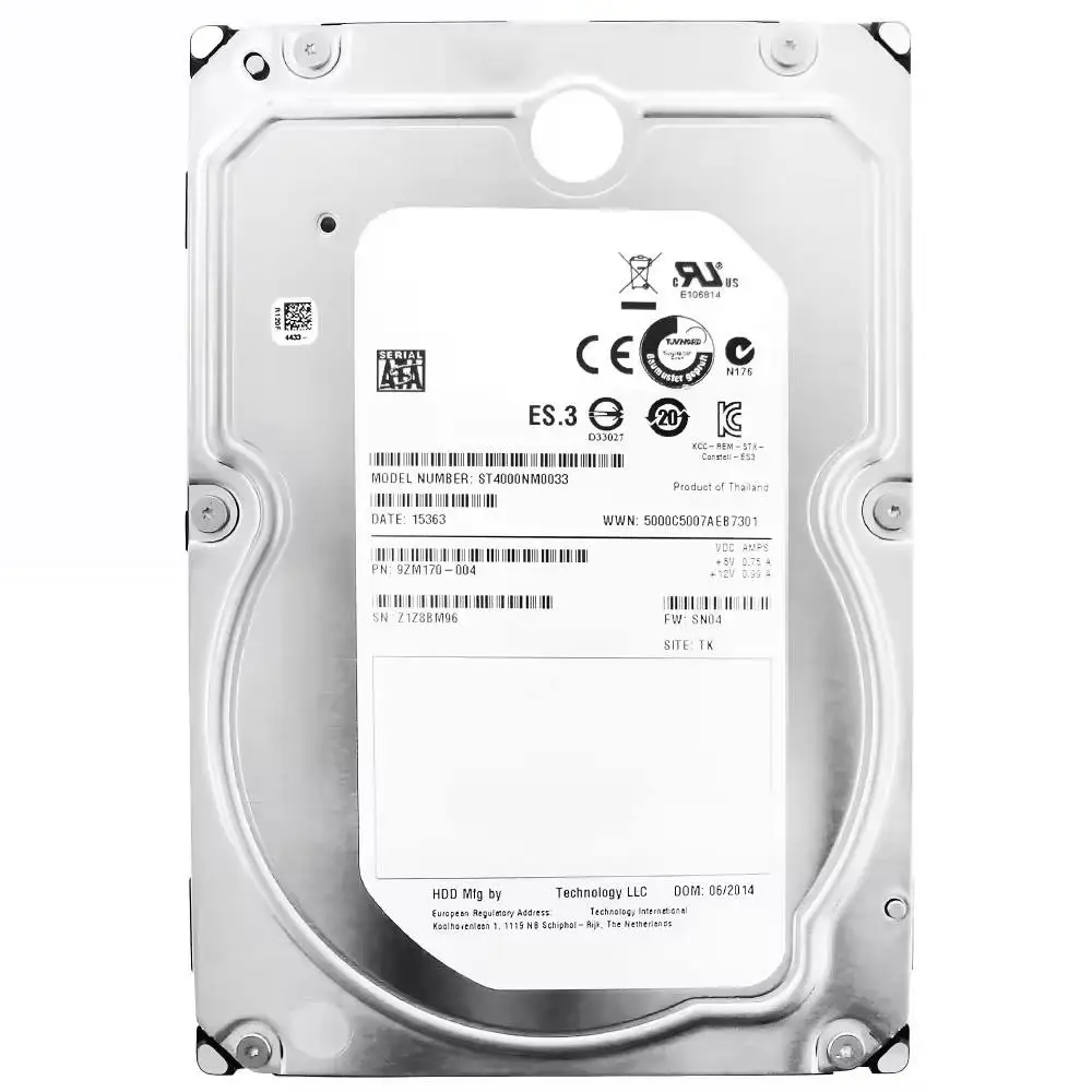 

Customized ST4000NM0033 THGNN 0THGNN 4T ES.3 7200 3.5" to SATA Constellation Original Server Hard Drive