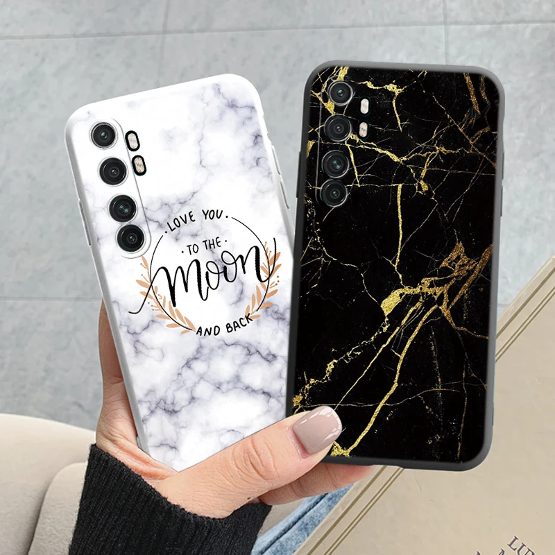 Case For Xiaomi Mi Note 10 Lite Back Cover Protective Silicone Funda Marble Stone Texture For Xiaomi 11 13 Lite 13T 10T 11T Capa