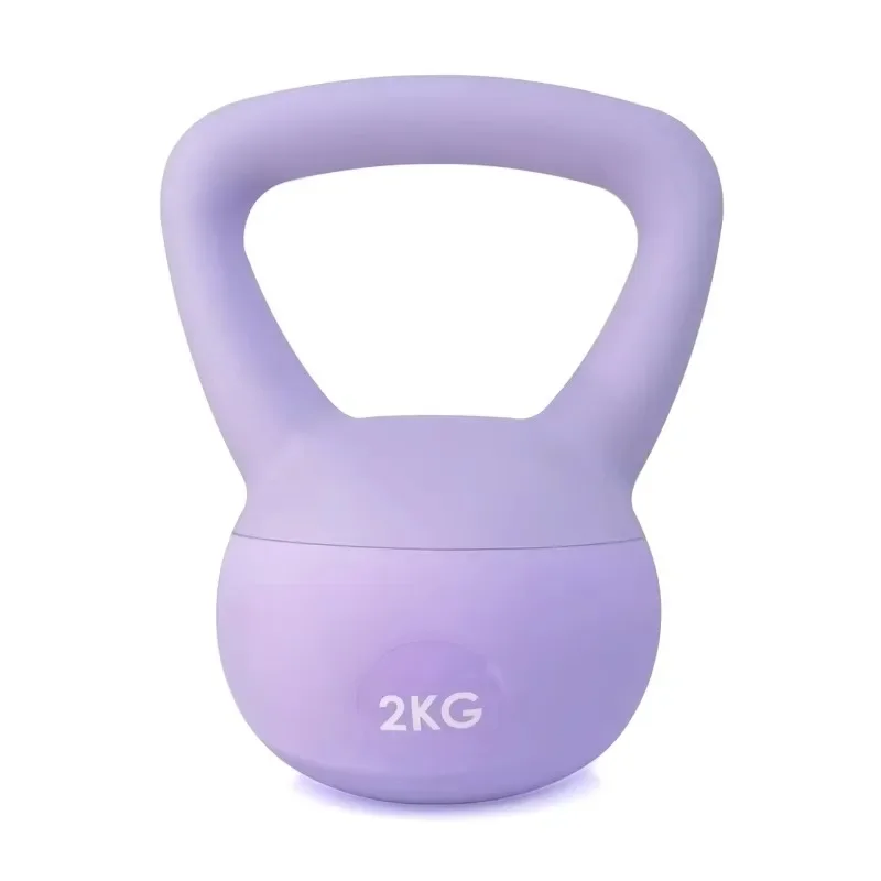Double Layer Thick Sand Filled Soft Rubber Kettlebell Commercial Floor Safe Weight Bearing Training Equipment