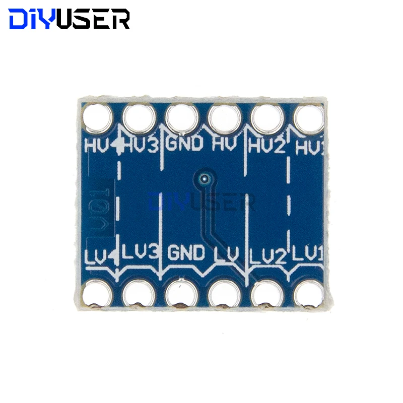 DIYUSER 10 قطعة 4 قناة IIC I2C محول المستوى المنطقي وحدة ثنائية الاتجاه 5 فولت إلى 3.3 فولت