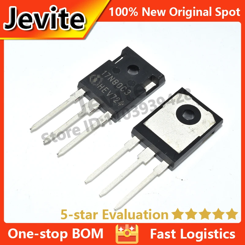 

Jevite 100% New Original electronics Controller 5-10 units/lote SPW17N80C3 17N80 TO-247 800V 17A MOSFET Transistor