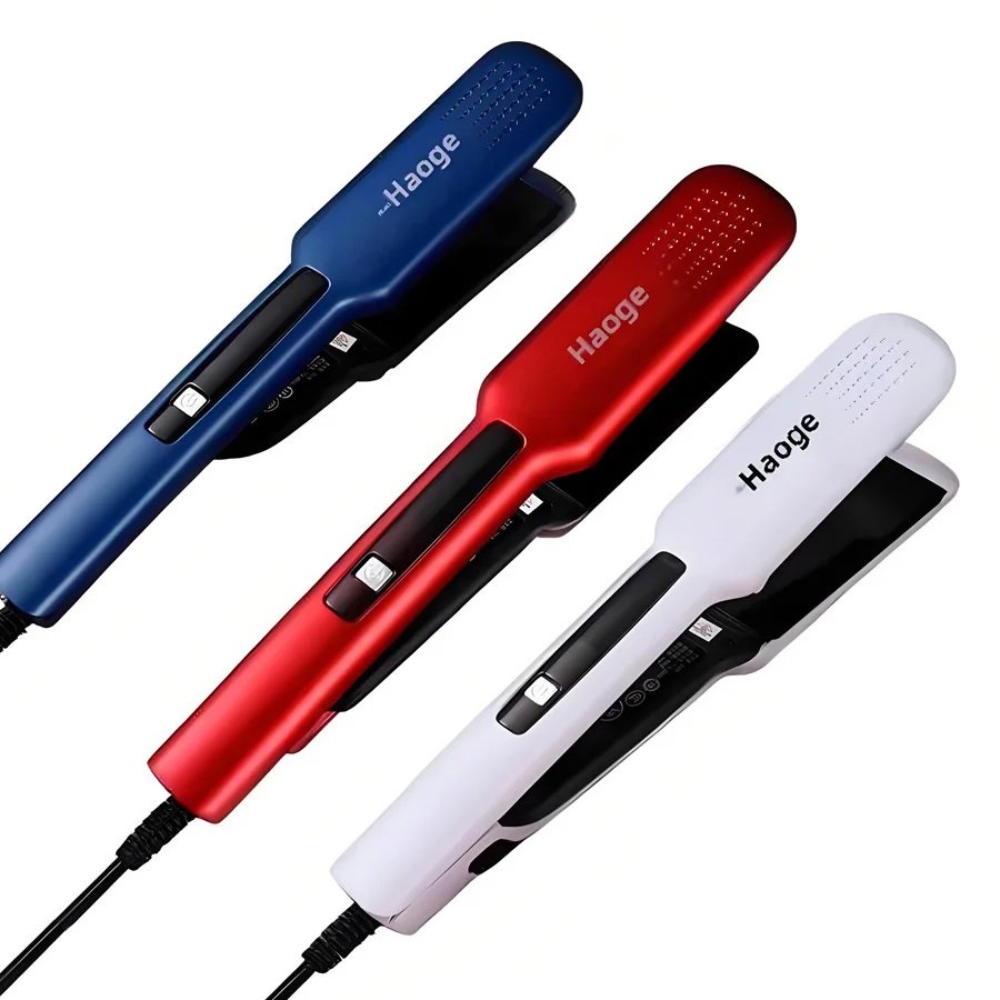 

Профессиональный утюжок с керамическим покрытием, выпрямитель для волос с цифровым ЖК-дисплеем, щипцы для завивки волос с двойным напряжением и мгновенным нагревом