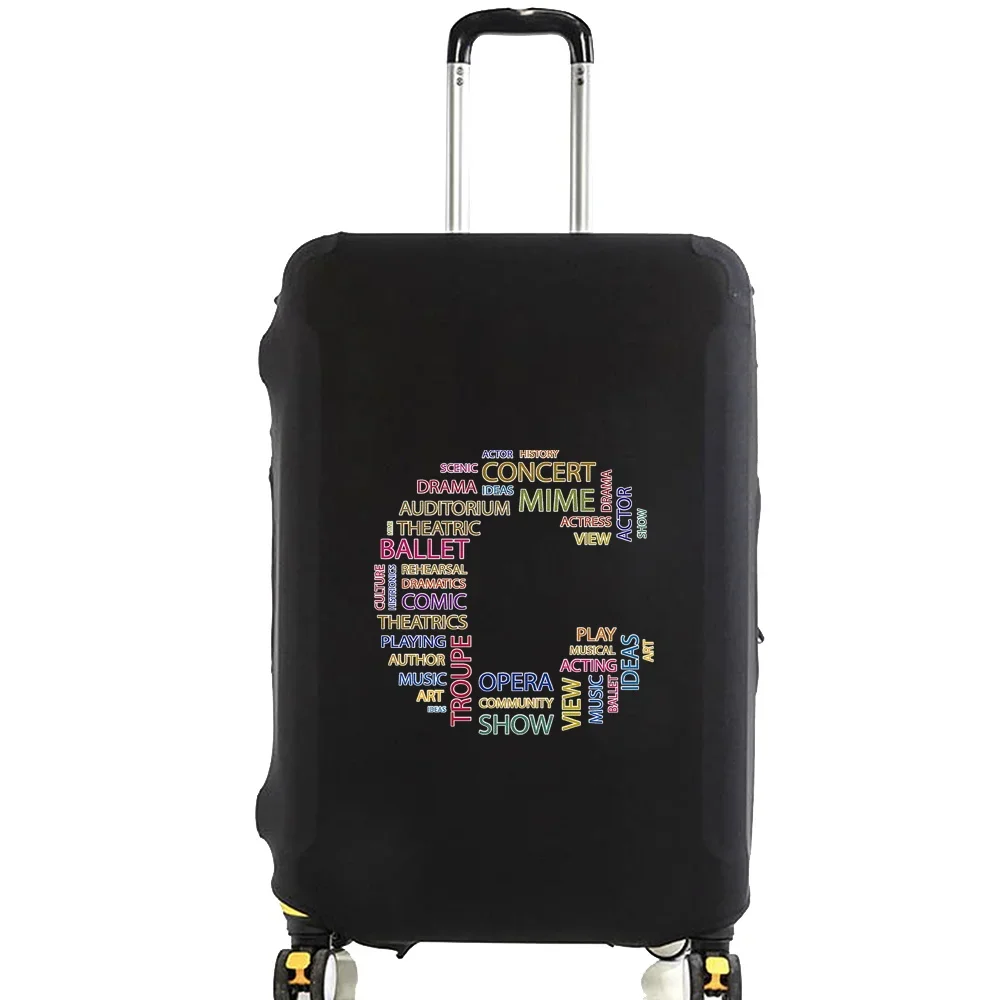 Nieuwe serie elastische bagagebeschermhoes Letters Reisaccessoires Trolley Duffle beschermhoes voor 18-32 inch koffer