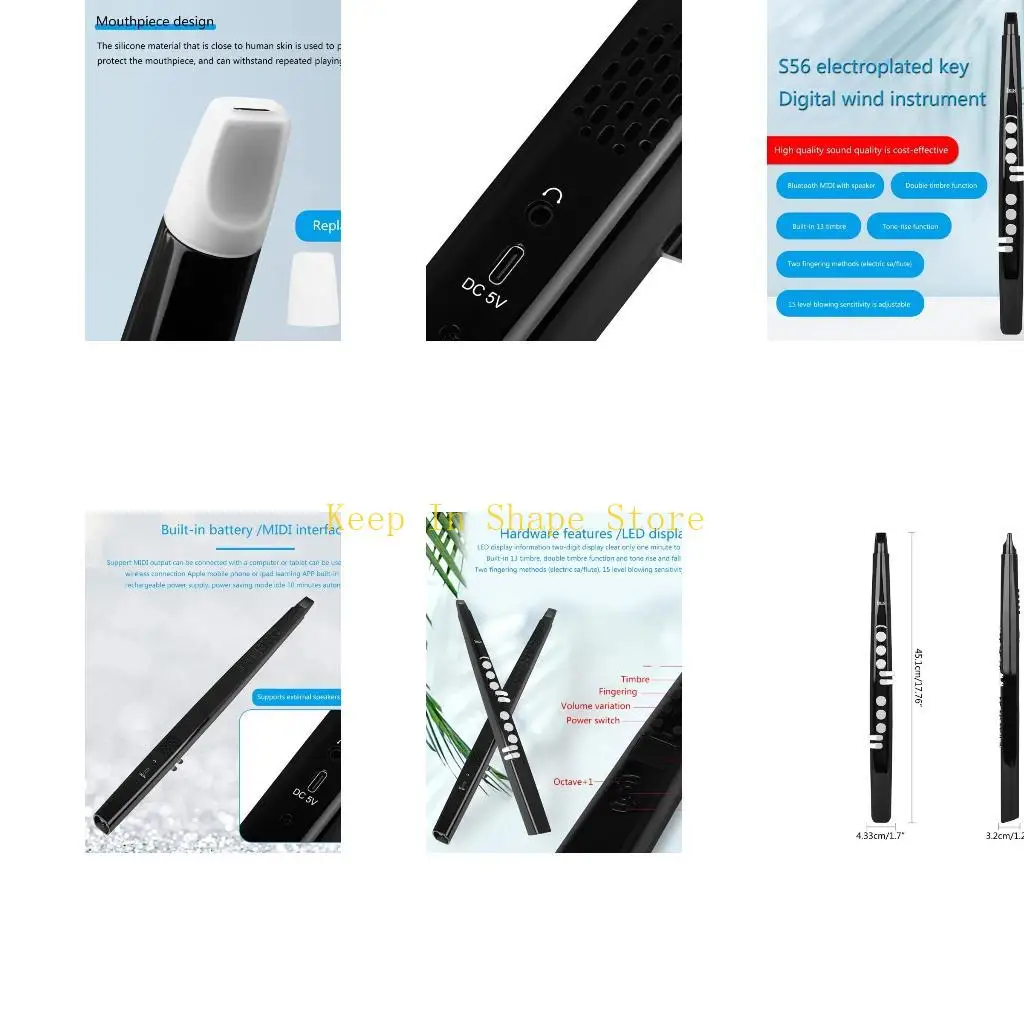 

Electronic Sax Flute Flute Electric Wind Wind Electronic Wind Instrument Saxophone Flute Recorder Цифровые наборы ветровых