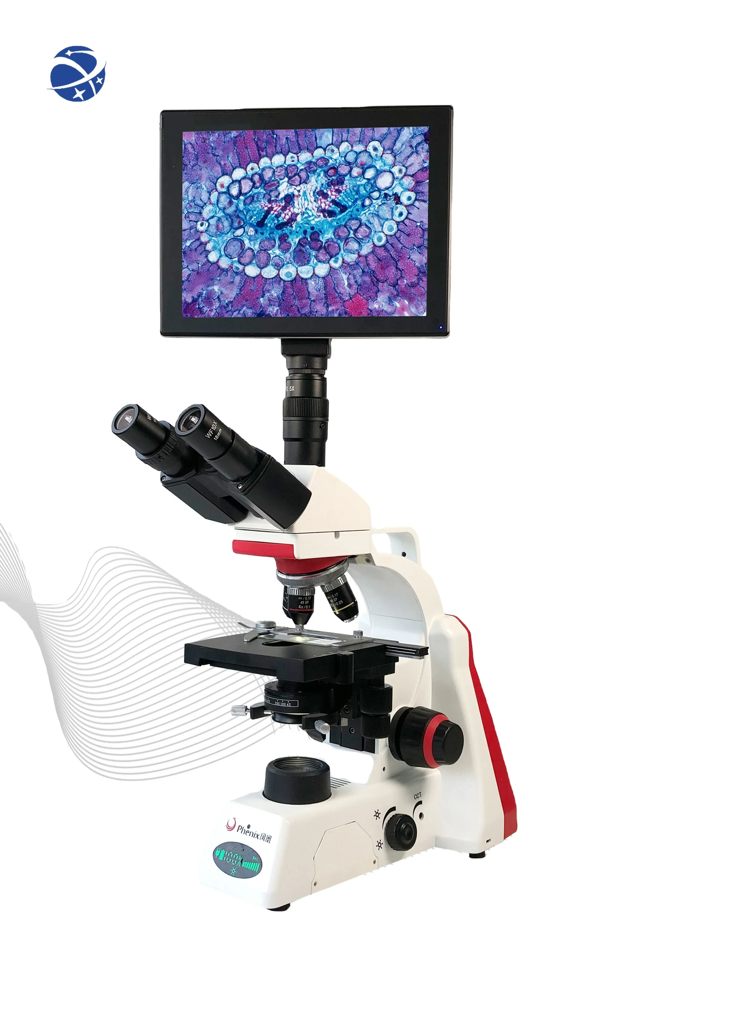 Phenix BMC100-A3 40X-1000X LCD Screen Students Laboratory Trinocular Digital Biological Microscope for Medical Research