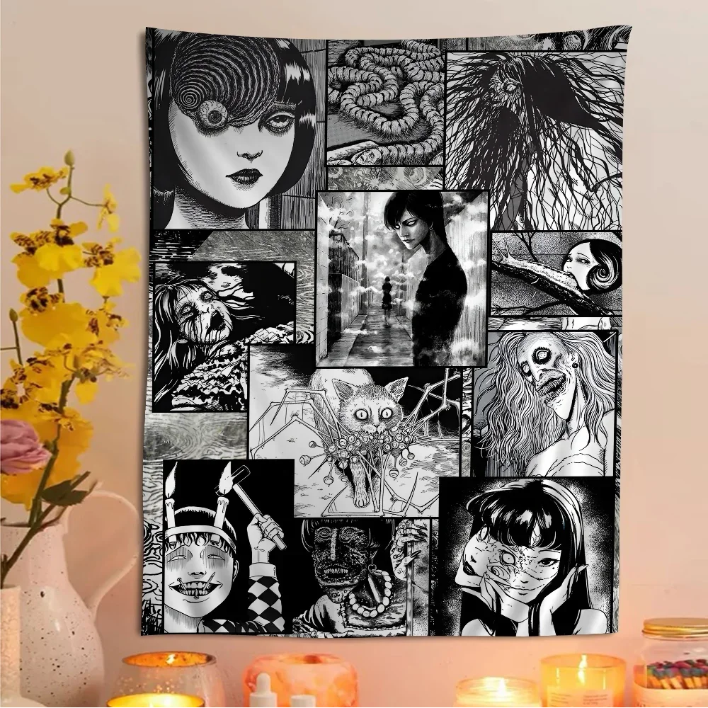 Junji Ito DIY Wall Tapestry Art Science Fiction Room Home Decor Wall Art Decor