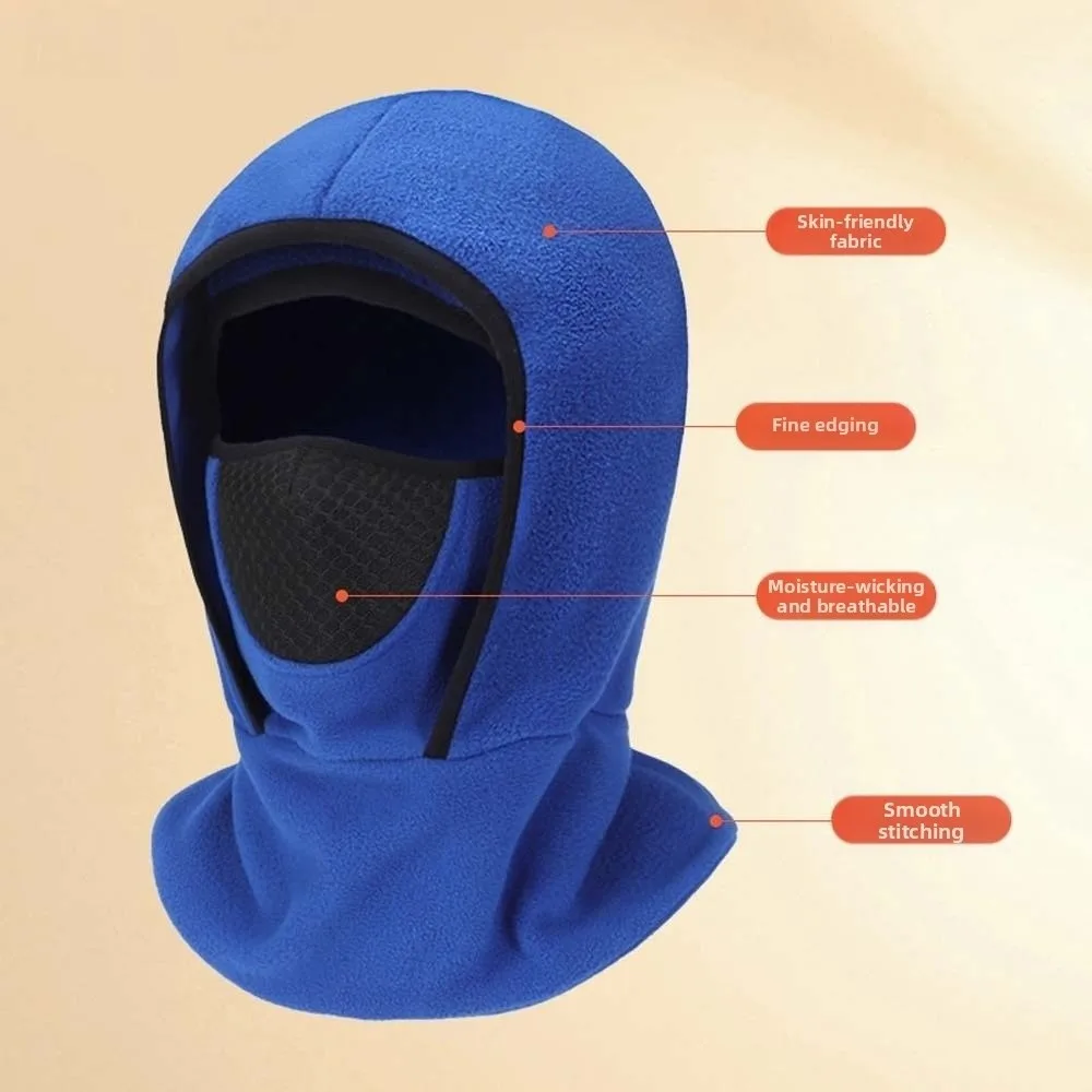 Fleece Lined Fleece Balaclava Lightweight Breathable Mesh Ski Face Mask Thermal Retention Stretch Fit Thermal Neck Warmer