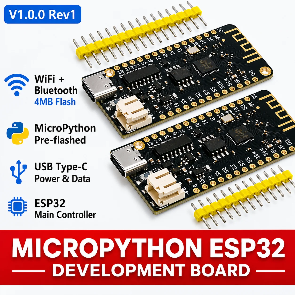ESP32 LOLIN32 Wifi Bluetooth-compatible Development Board ESP-32 REV1 CH340 CH340G MicroPython Micro/TYPE-C USB For Arduino