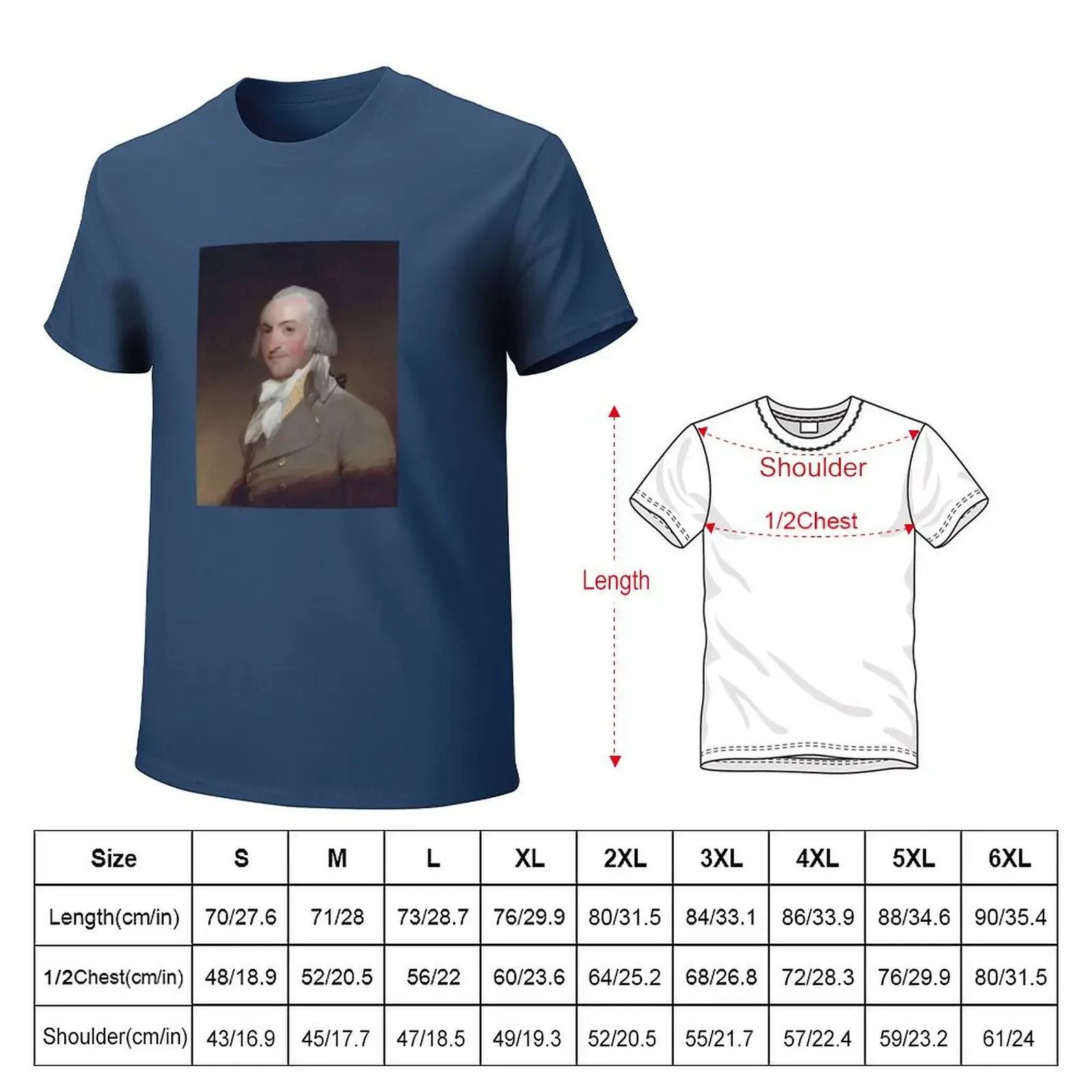 John Jacob Astor Portrait - Gilbert Stuart T-Shirt summer tops Blouse vintage clothes men t shirts