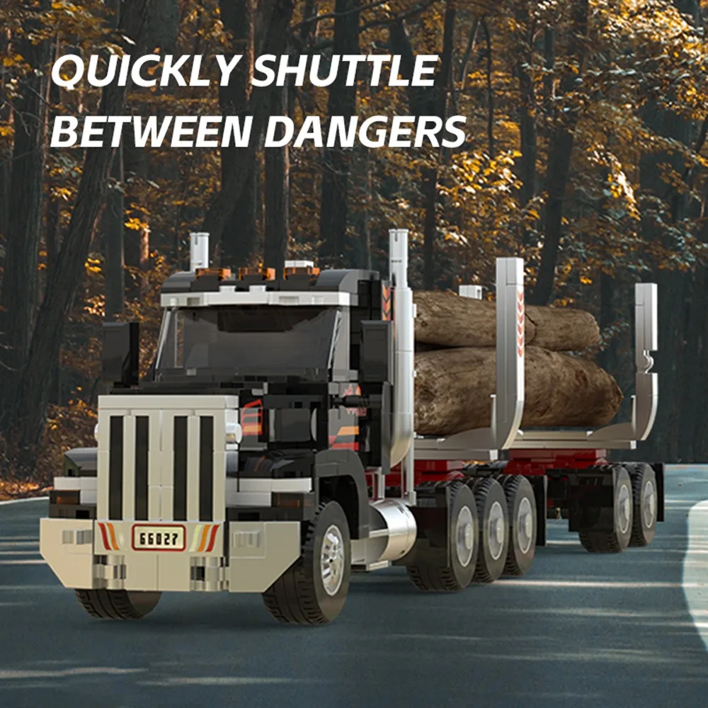 رأس شاحنة النقل الخشبي نموذج سيارة 445 قطعة اللبنات مجموعة عرض سطح المكتب لعبة البناء التعليمية هدية