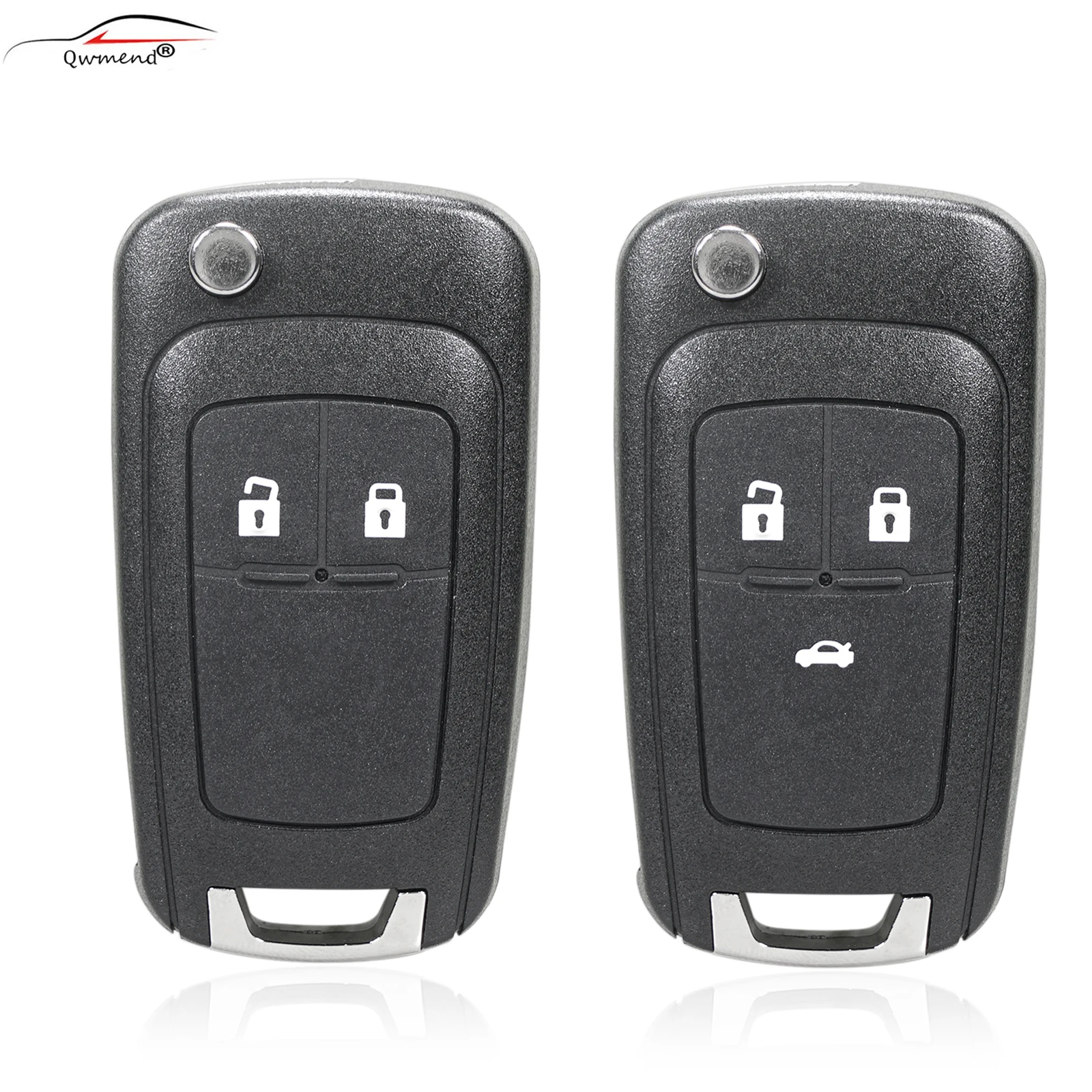 

QWMEND 2/3Buttons Folding Flip Remote Key For Opel Vauxhall Corsa Astra Vectra Zafira Omega 433Mhz Smart Car Key HU100 Blade