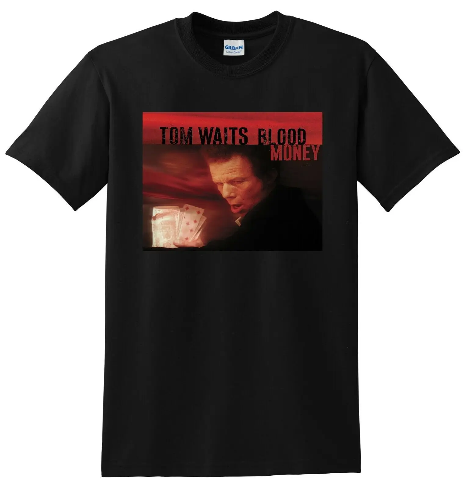 TOM WAITS T SHIRT blood money vinyl cd cover SMALL MEDIUM LARGE XL