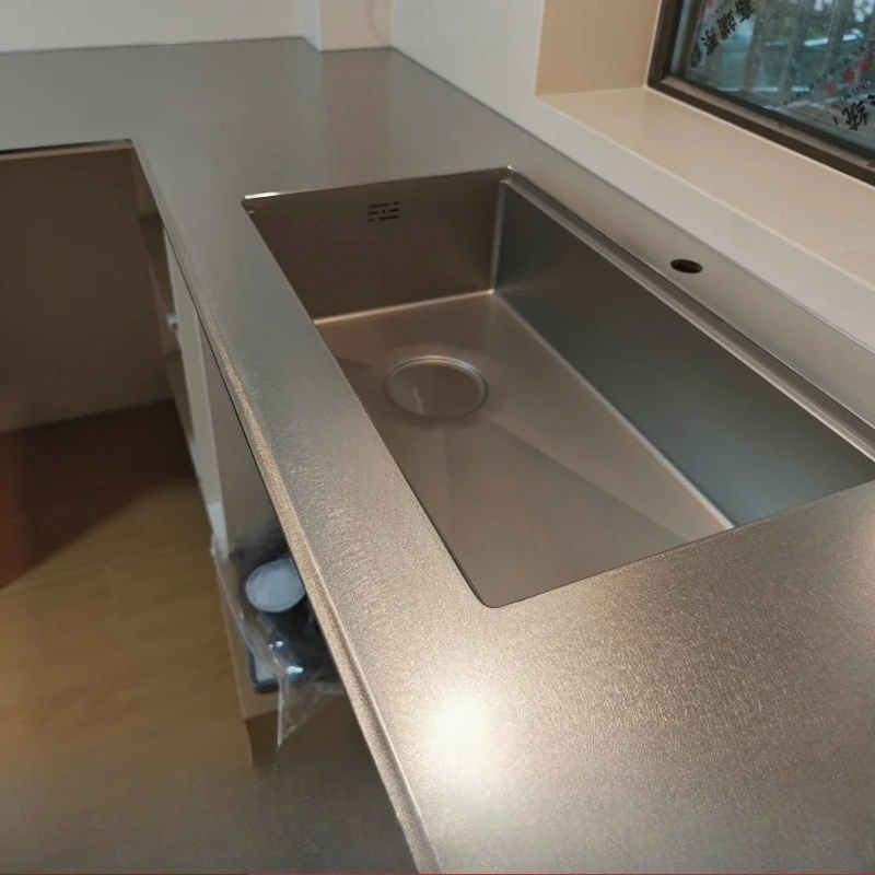 cabinet solid countertop wear-resistant scratch-resistant mildew-proof moisture-proof interlayer sink kitchen cabinet