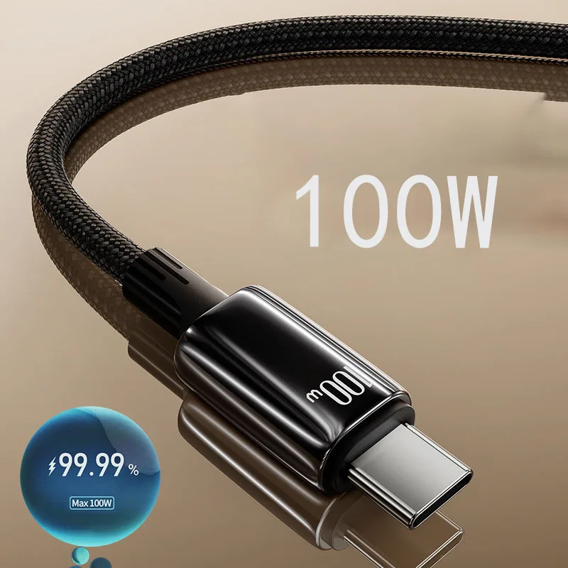 

1.2M 2M USB Cable Power Wire USB to Type C PD Cable 100W 5A Fast Charging Type C Cable For Samsung Xiaomi Realme Oneplus