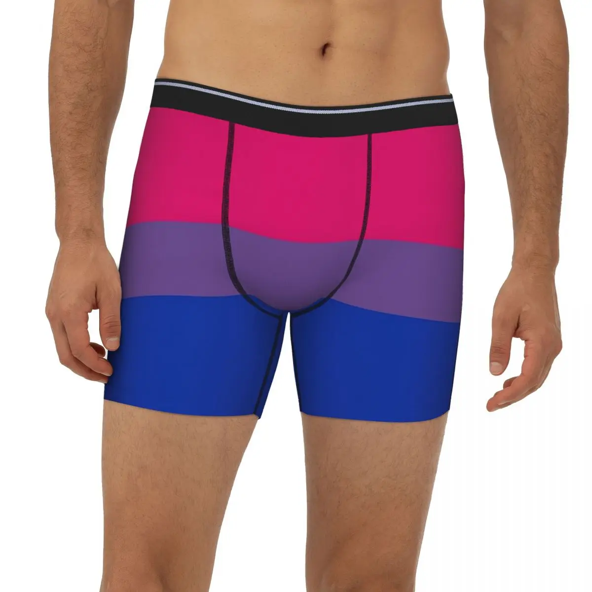 

Bisexual Flag Long Boxer Underpants Short Men Panties Comfortable Underwear for Homme Man Boyfriend Gifts