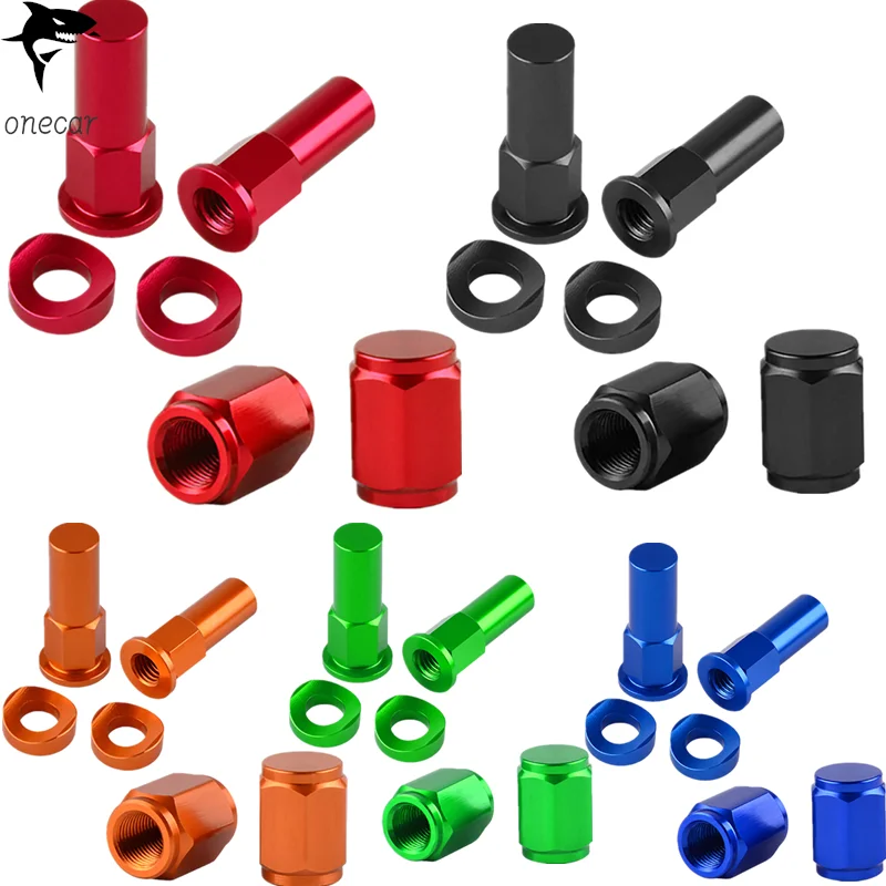 3PC Motocross Rim Lock Nut Kit Tire Clamp Screw Rim Lock Nut Spacer Kit Dirt Bike Rim Lock Nuts Bolts Spacer Motocross Valve Cap