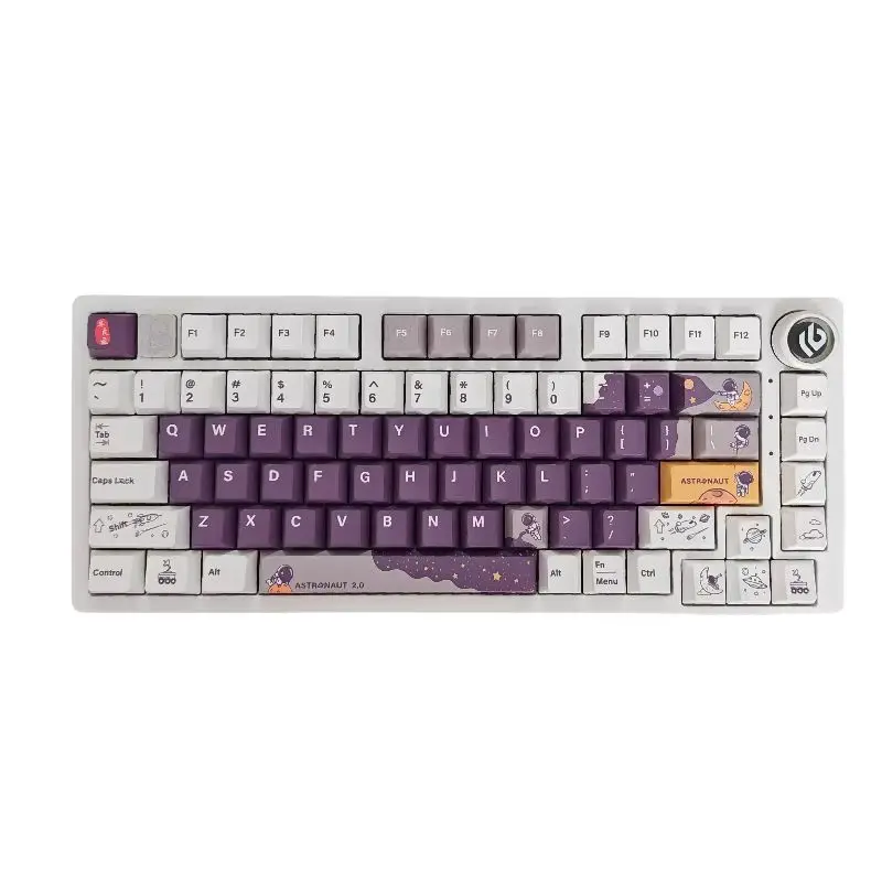 Mechanical Keyboard Keycaps Pbt Full Five Sided Thermal Sublimation Original Factory Height Keycaps Space Theme Ergonomics