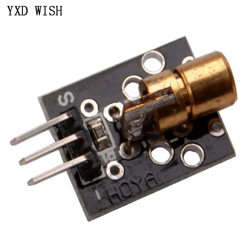 10pcs KY-008 650nm Laser Sensor Module 6mm 5V 5mW Red Laser Dot Diode Copper Head For Arduino DIY Tools Kit