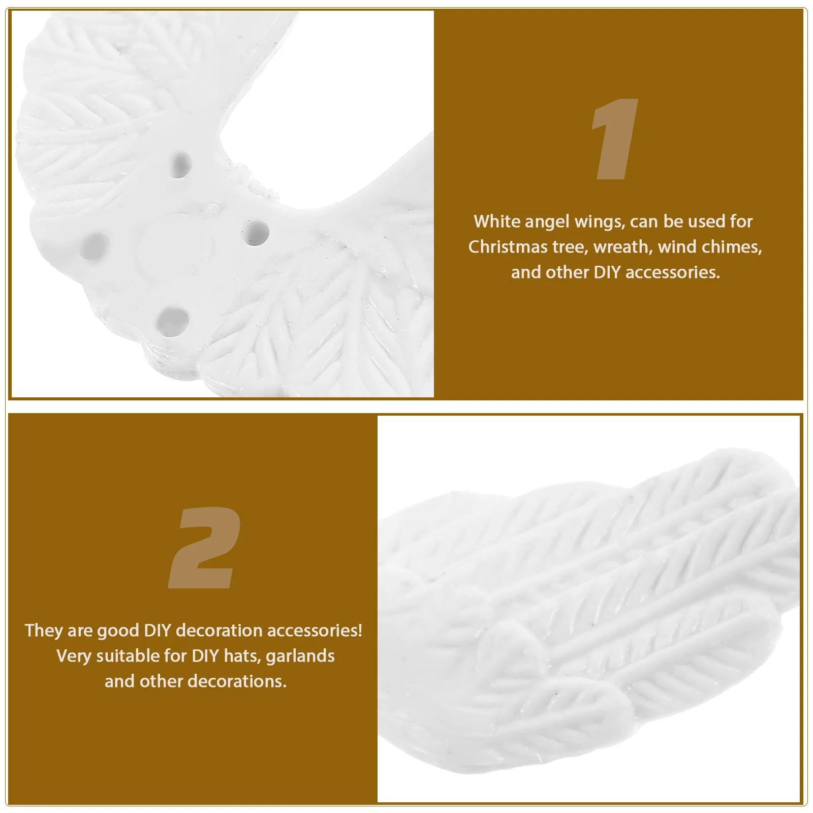 

24Pcs Angel Wings Accessories Creative DIY Craft Supply for Home Festival Decorations Making Unique Gift Ideas