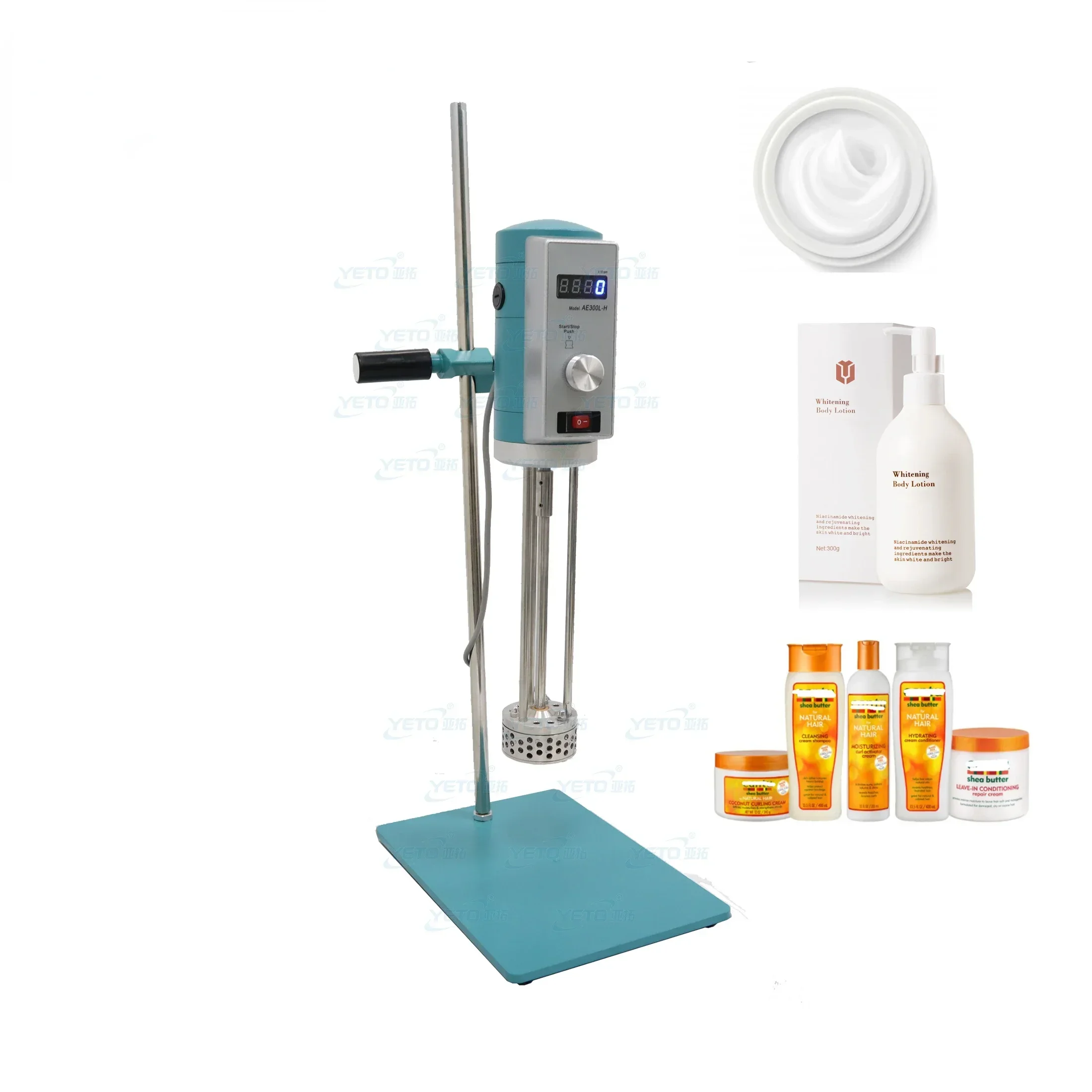 

Factory direct sale YETO- 20L 40L Liters Lab Mixing Machine Small Scale Cosmetic Cream Lotion Emulsifier Homogenizing
