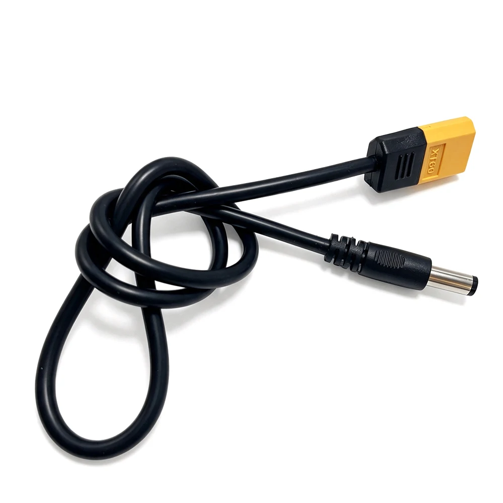 1Pcs Ultra-soft XT60 Male Plug to DC 5525/DC5521 Male Power Cable Adapter Connector For TS101/T12 Pine Electric Soldering Iron