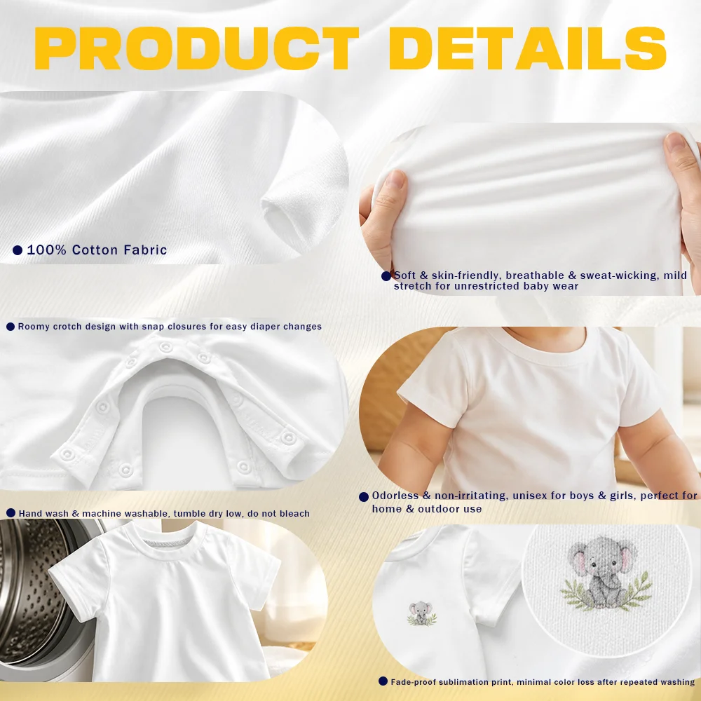 맞춤형 아기 반소매 롬퍼, 개인 맞춤 텍스트 로고 사진 - Romper Onesie Baby 리뷰 및 가격