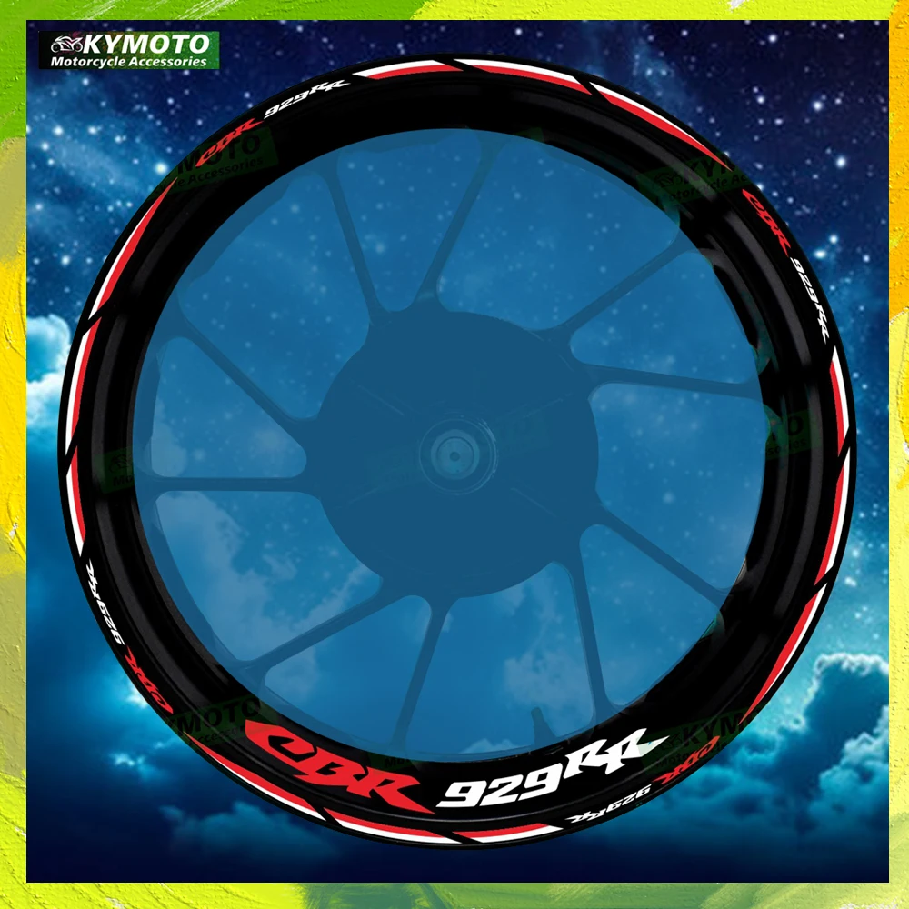 

Для Honda CBR929RR CBR 929RR светоотражающее колесо мотоцикла 17-дюймовая наклейка на обтекатель колеса наклейка на обод полоса лента наклейка