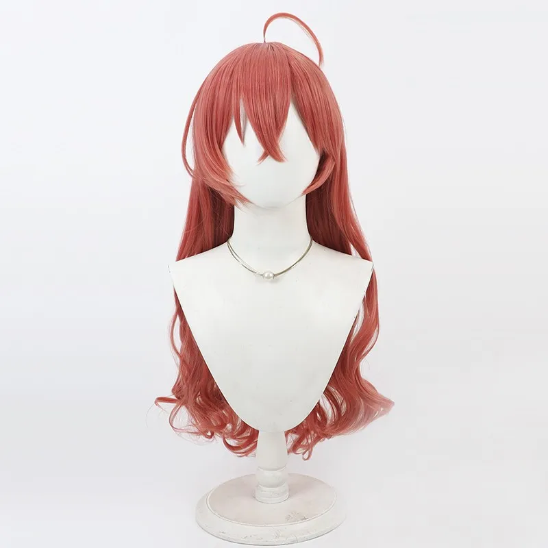 NIJISANJI Virtual YouTube Sakura Miko Cos Cosplay Wig Halloween Carnival Party Prop Synthetic Hair Heat Resistant Fiber +Wig Cap
