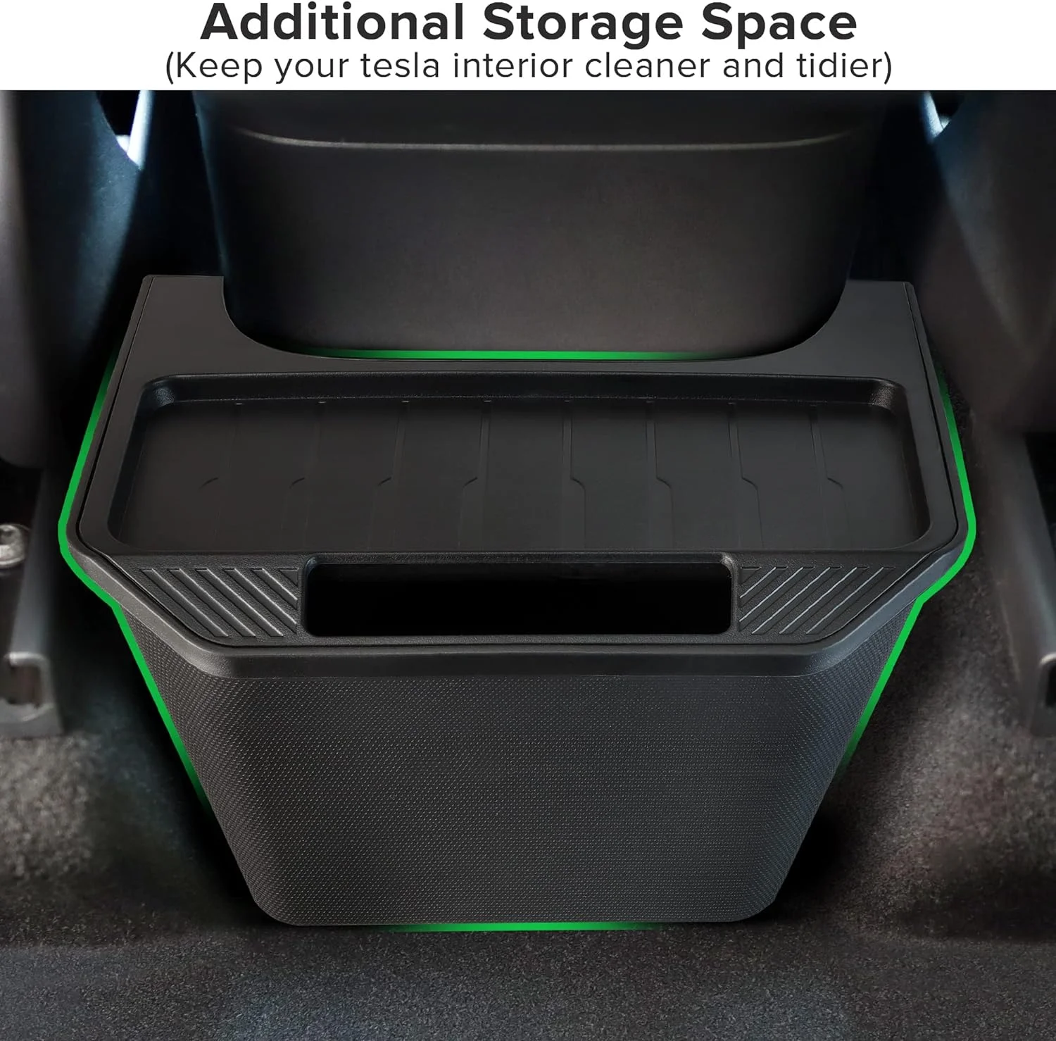 For Tesla Model Y 2020-2024 Organizer Backseat Storage Box Trash Can, Rear Center Console Organizer Second Row Container