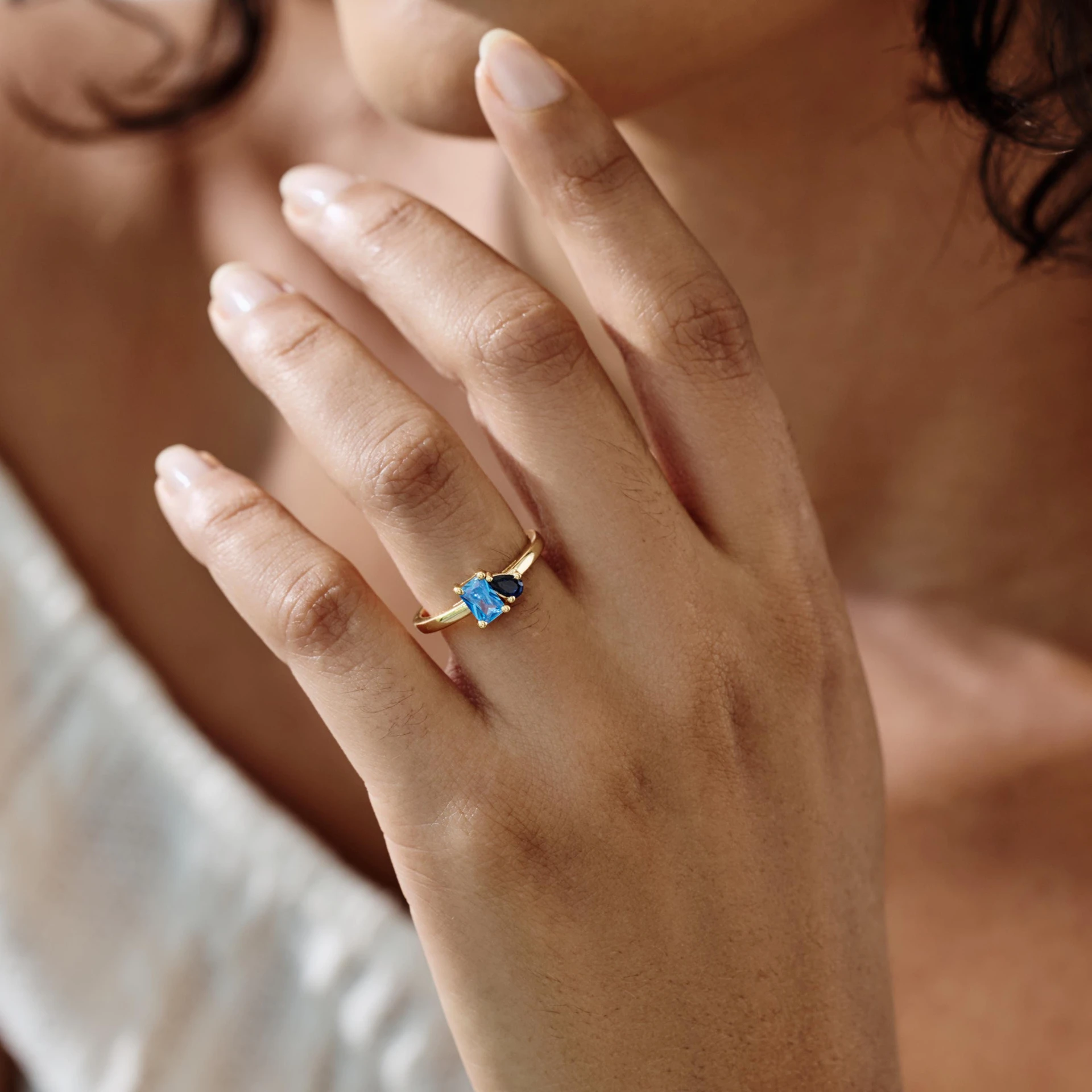 Custom Two-Stone Birthstone Ri - огляд і ціна Initial Ring Custom