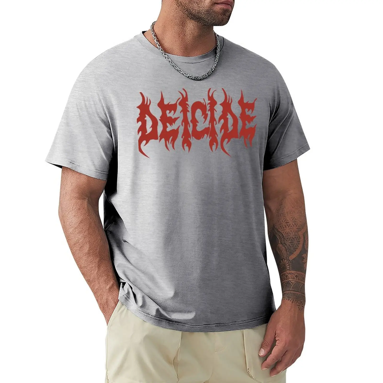Camisetas de marca para hombre, camiseta Deicide, camisetas de verano, ropa Hippie, ropa de verano, camiseta personalizada, ropa para hombre