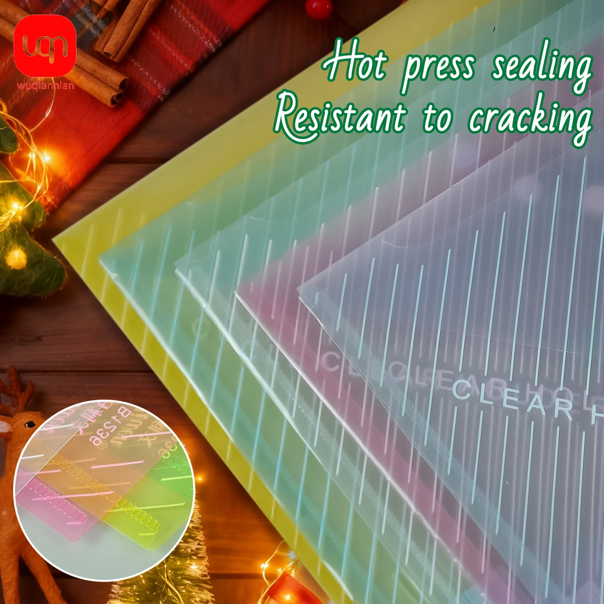 أكياس تخزين المستندات عالية الجودة WQN 5/10/15/20 قطعة مع زر كبس، شفافة، مناسبة للمستندات اليومية والمكتب