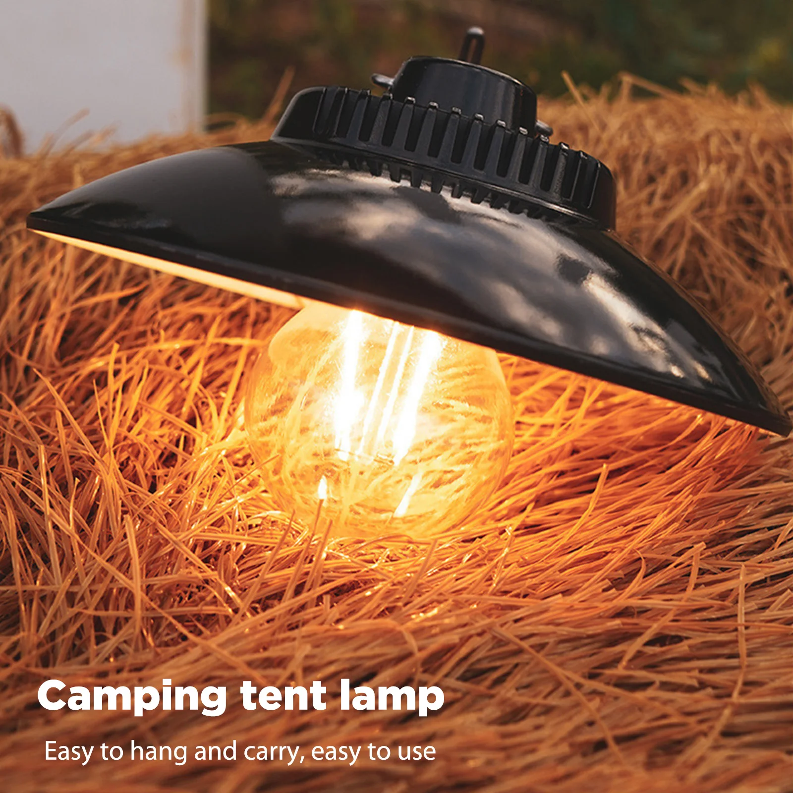 Lampada da tenda sospesa retrò Lampada da tenda da campeggio portatile ricaricabile tramite USB con gancio IPX4 impermeabile per escursioni all'aperto