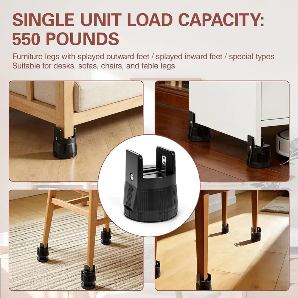 FYBL-4Pcs Adjustable Furniture Risers (2.36