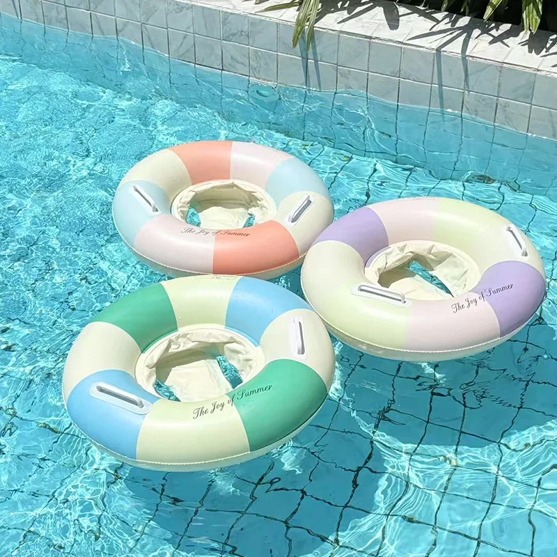 1pc esporte ao ar livre brinquedo inflável para anel de natação pvc círculo piscina assento flutuante