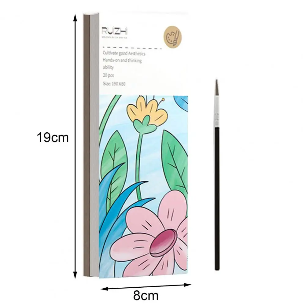 Карманные книжки-раскраски для детей Акварельная бумага поставляется с краской портативный для взрослых гуашь Детские художественные принадлежности для рисования