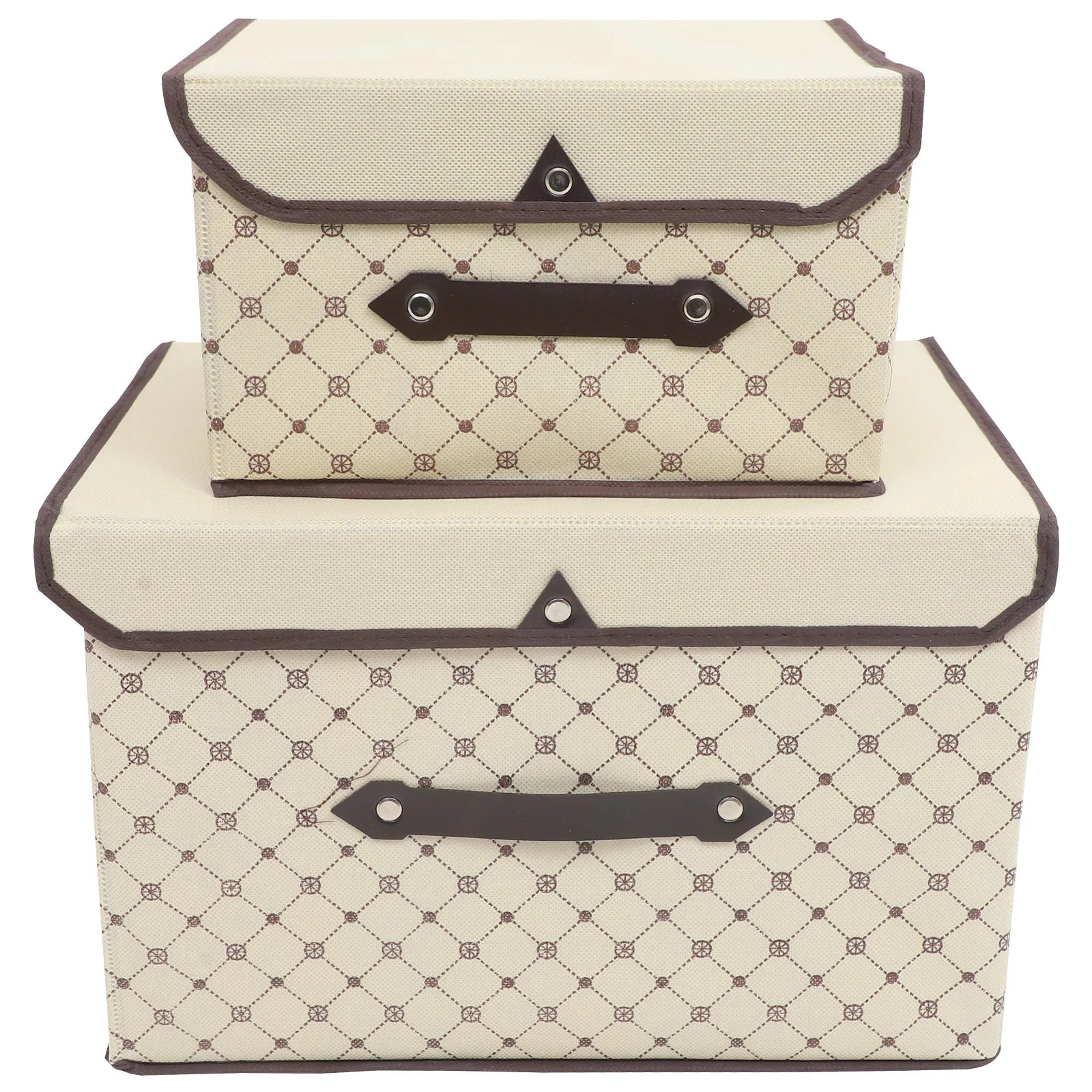 

1Set Storage Box Foldable Fabric Storage Organizer Non-Woven Material Bedroom Closet Organizer for Clothes Blankets