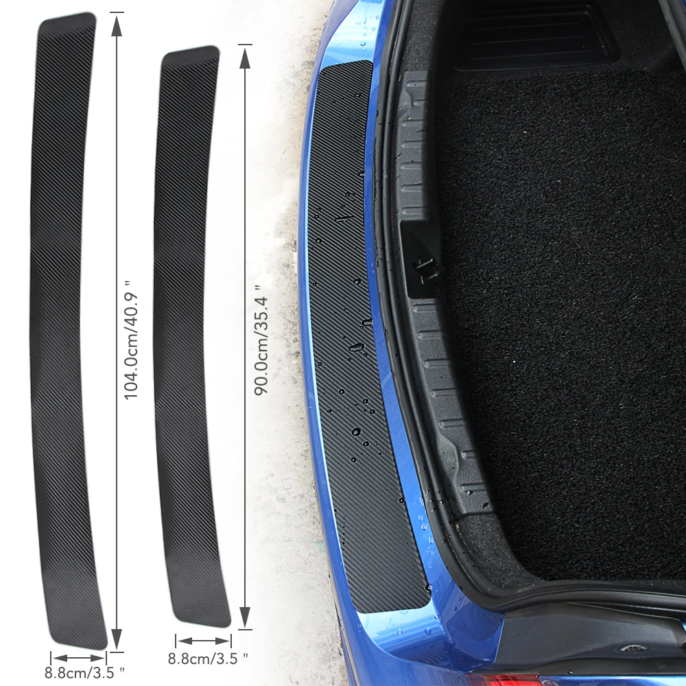 Kohlefaser-Aufkleber für die hintere Stoßstange des Kofferraums für SKODA Fabia Combi Octavia RS Scout KAROQ Superb 2 3 4 – Detail 10