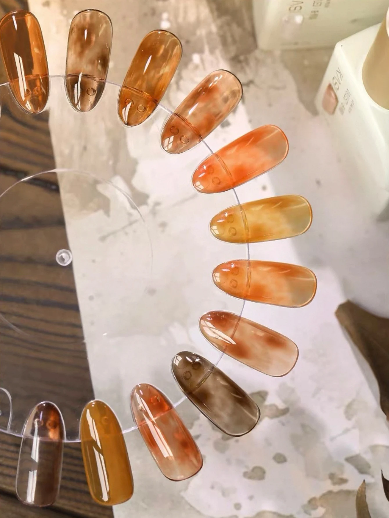 1/6PCS Bernstein Gel Nagellack Set, Herbst Beliebte Farbe Gel Lack Nagel Kit, Soak Off UV/LED Gel Polnisch, Für Home Salon Nail Art