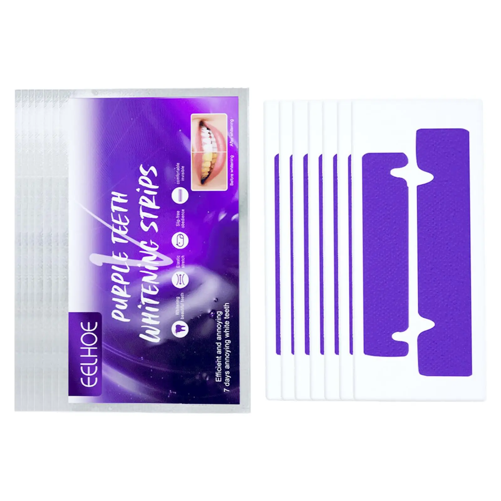 7 Pieces Teeth Whitening Strips Elastic for Stains Coffee dating Business Trip