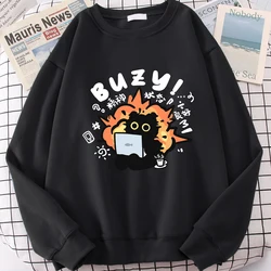 Stable State Fun Cat Cute Print Cartoons Hoodie Men Women Fashion Casual Clothes Comfortable Autumn Sweatshirt Hoody Coupl