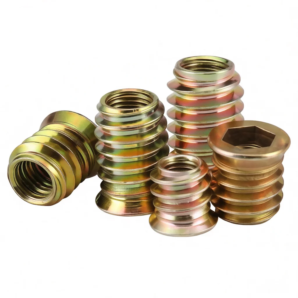 Furniture Hardware Threaded Inserts - Carbon Steel Furniture Wood Threaded Insert