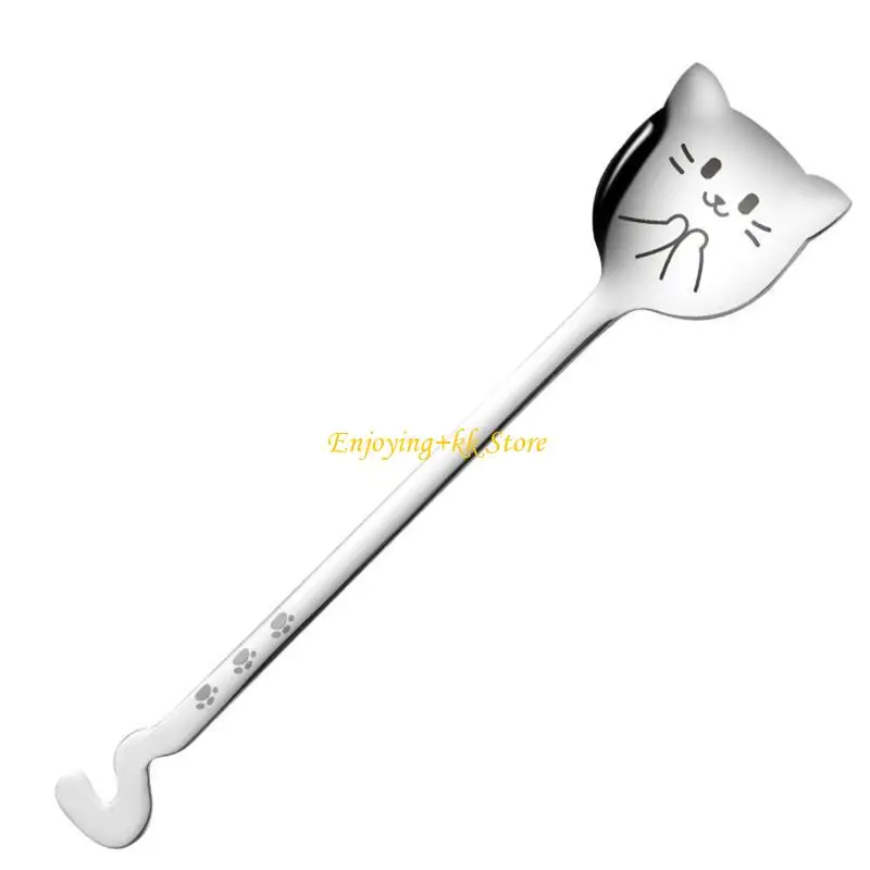 

Q1JB for Cat Espresso Spoons Mini Coffee Spoon 6.29 Inches for Dessert Ice Cream