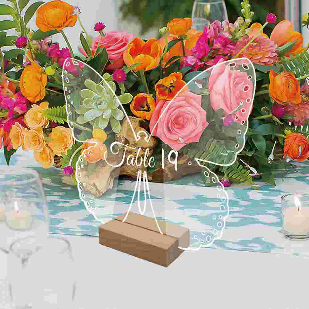 Board Butterfly Table Placement Blank Ornaments Reserved Signs Cake Decorations