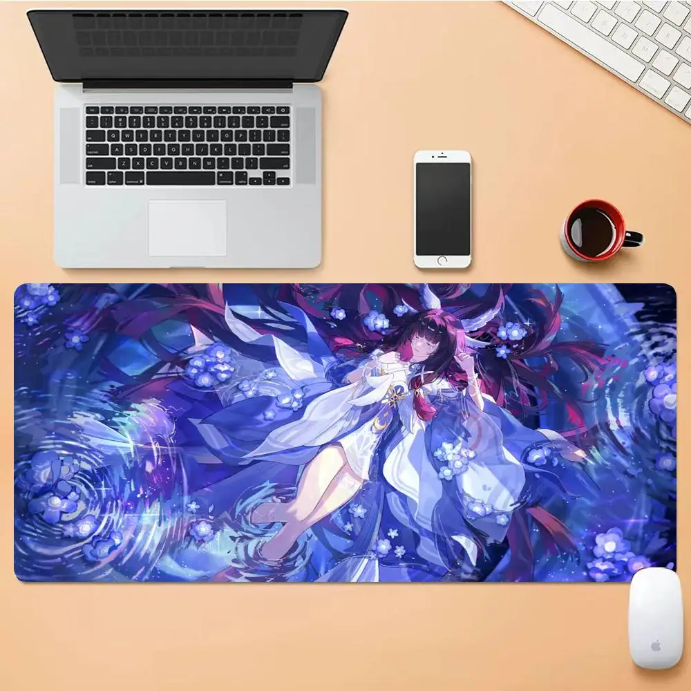 

Raiden General Genshin Impact Mouse Pad Desk Mouse Pad Cute HD Desk Pad Extended Gaming Keyboard Mats Large XXL Gamer Mousepad