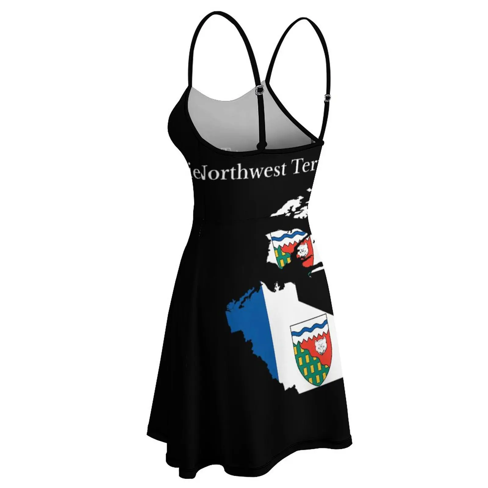 Northwest Territories Flag Map, NT, Canada Novelty Sexy  Woman's Dress Women's Sling Dress Cool Cocktails The Dress