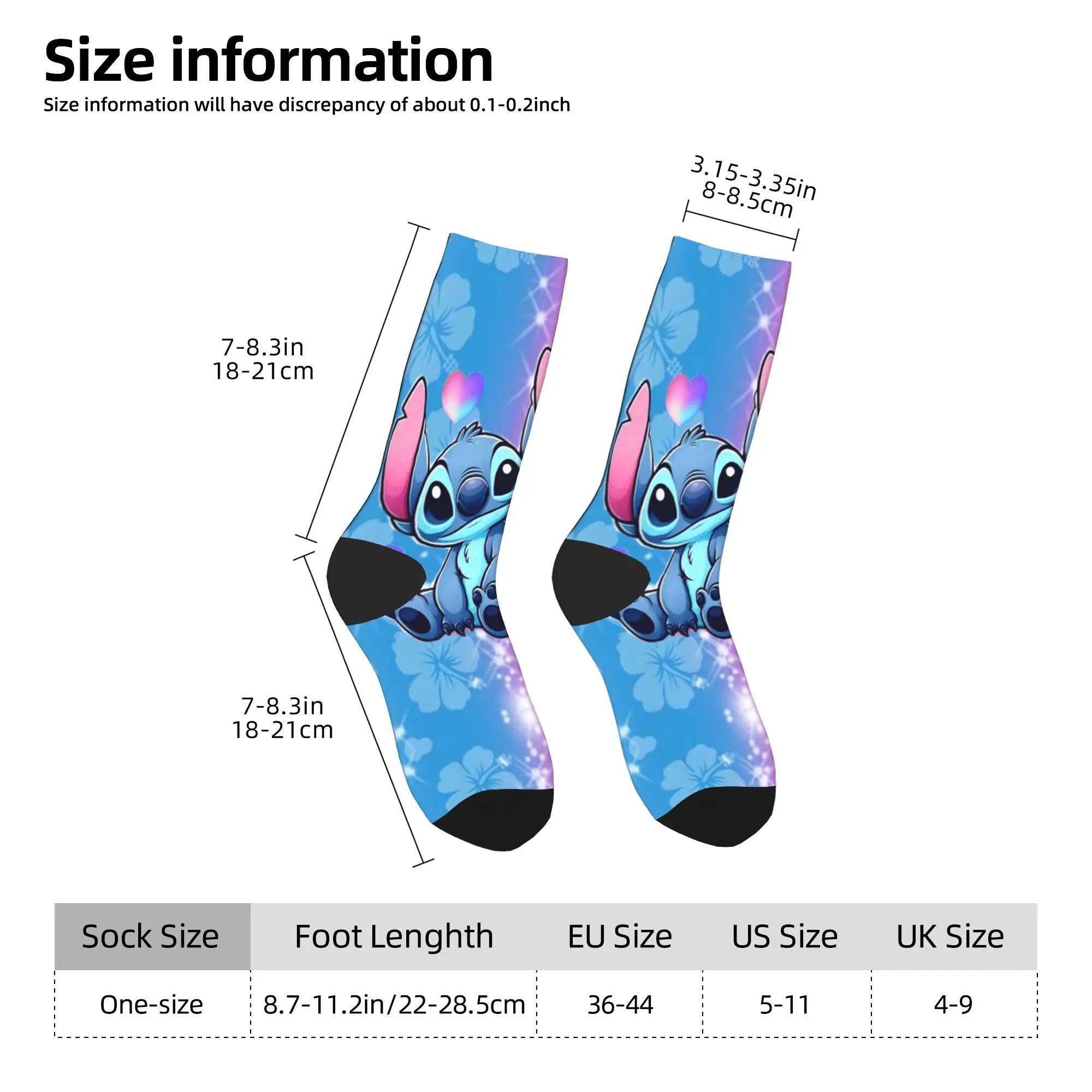 Lilos & Stitchs bas chaussettes décontractées femmes hommes qualité chaussettes automne cyclisme conception chaussettes antidérapantes cadeau