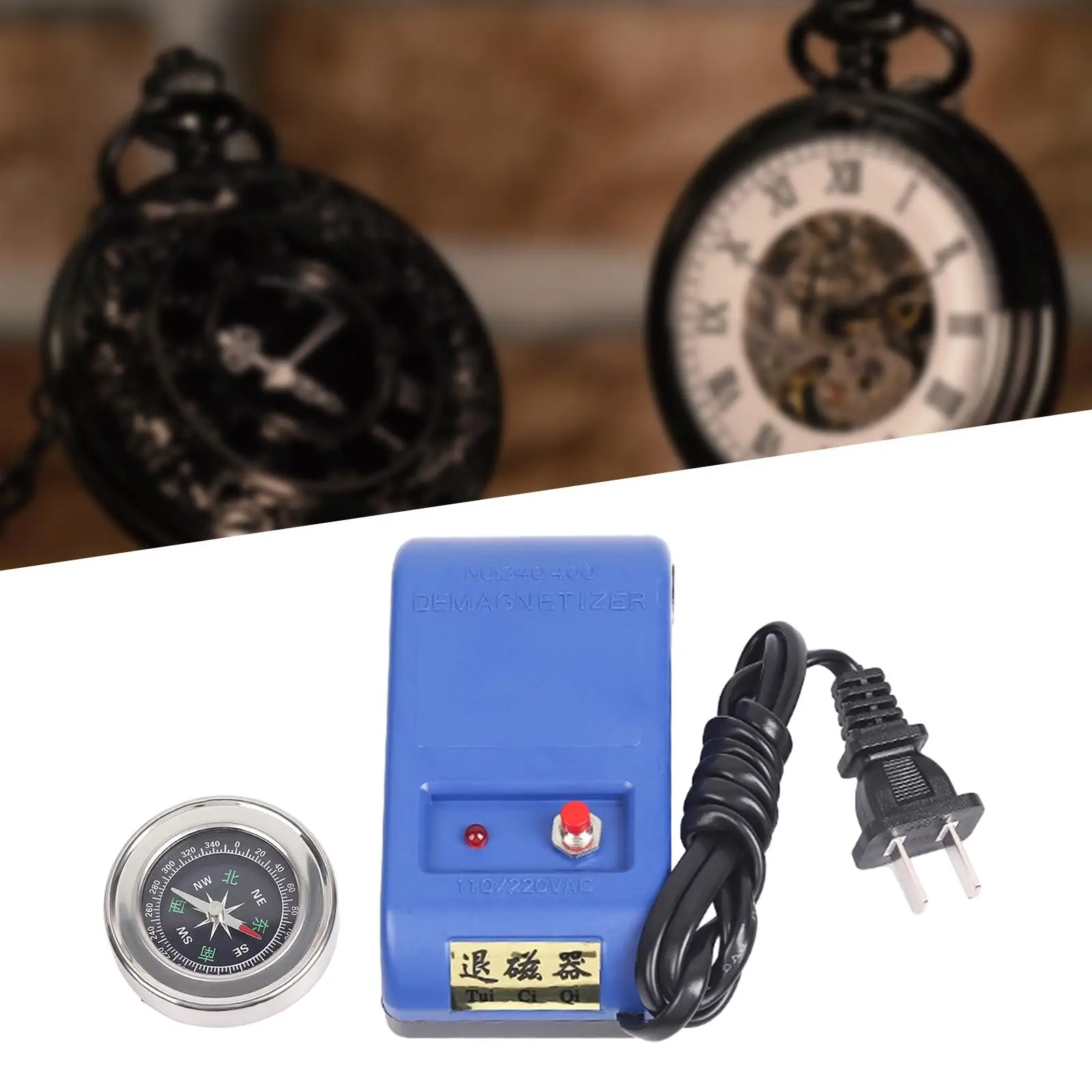 

Демагнитайзер для часов, портативный профессиональный аксессуар для часов, магазин часов, регулируемая скорость, Электрический демагнитайзер, инструмент для ремонта часов